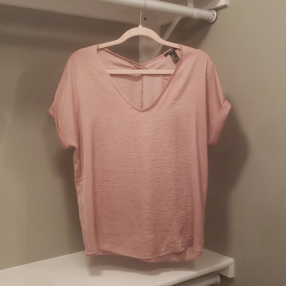Satin pink top